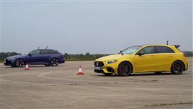 ▲賓士A45 S對決奧迪RS6 Avant（圖／翻攝自Carwow Youtube）