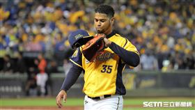 ▲中信兄弟先發投手羅傑斯6局上失掉第1分。（圖／記者劉彥池攝影）