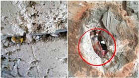 偷工減料？牆壁挖出「空罐」她氣炸…網竟嗨翻：童年回憶啊（圖／翻攝自爆怨2公社）