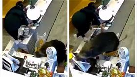 中國,南京,飲料店,店員,野豬（圖／翻攝自梨視頻）