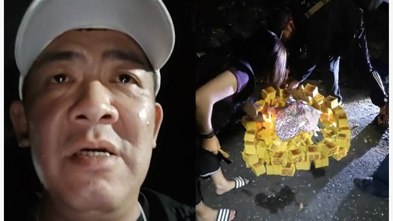 直播主赴現場燒金紙　女大生母淚崩