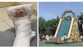  充氣溜滑梯，校慶，學生（圖／翻攝畫面）