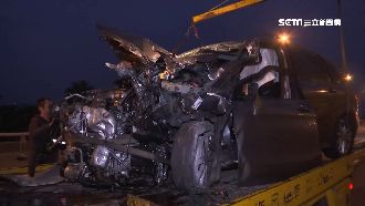男酒駕追撞砂石車　車頭全毀僅輕傷