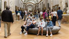 法國,羅浮宮,武漢肺炎,口罩,確診,圖／美聯社／達志影像