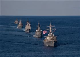 日本與美國聯手舉行「銳劍」軍演。（圖／翻攝自USSronaldreagan臉書）