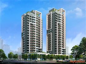 國泰建設在桃園小檜溪重劃區推出首案「國泰川青」，推出三個多月即熱銷提前動工，圖為國泰川青3D外觀示意圖（圖／業者提供）