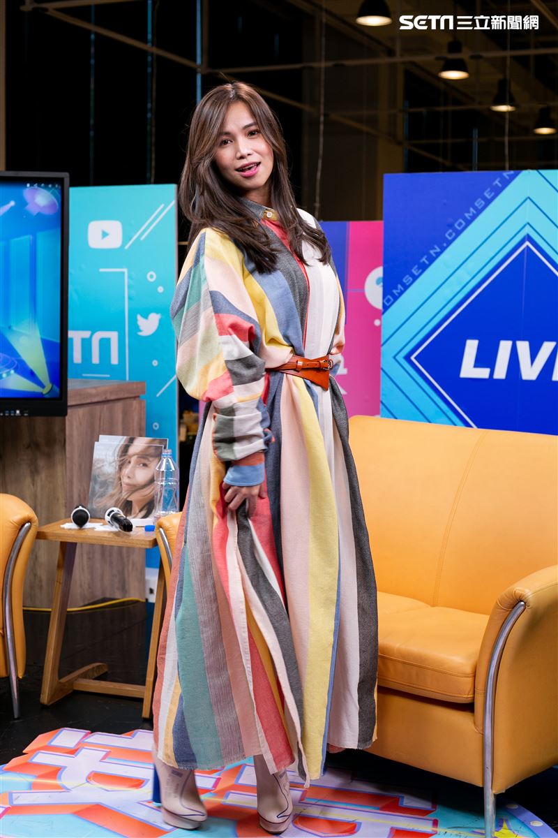 林芯儀安安大明星專輯宣傳。（記者楊澍/攝影）