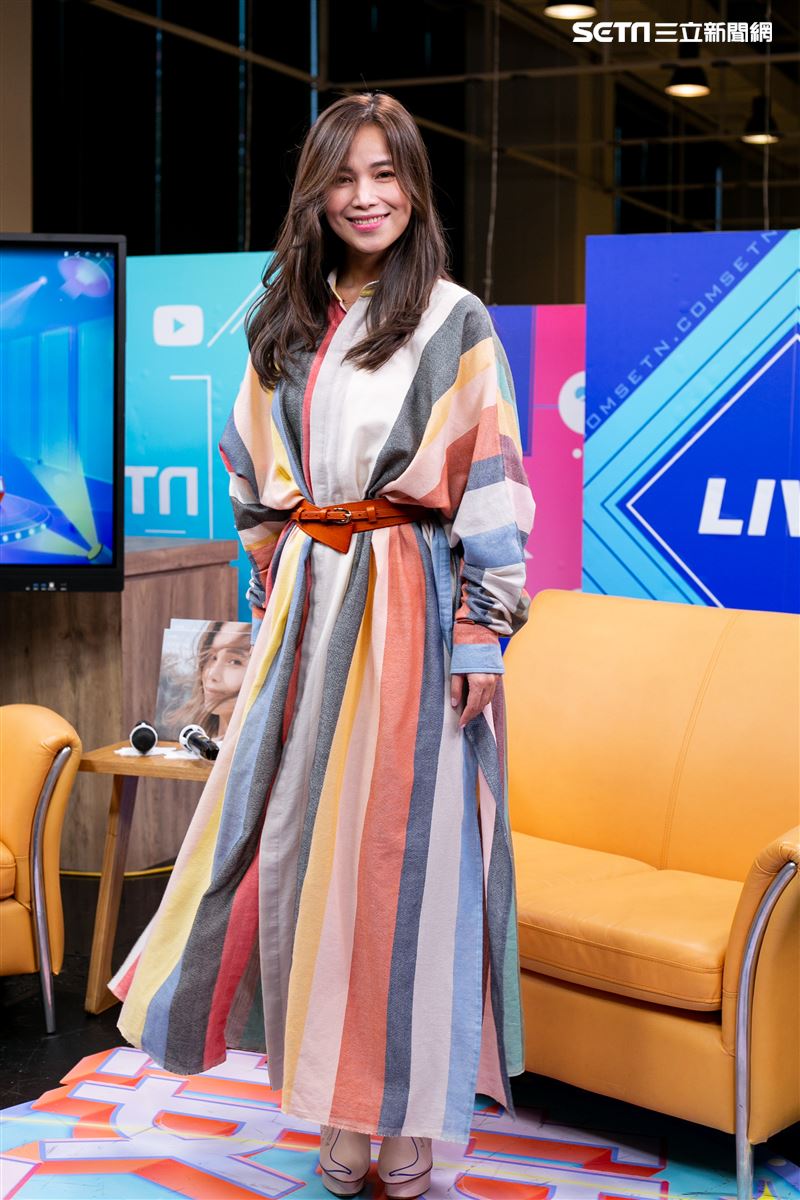 林芯儀安安大明星專輯宣傳。（記者楊澍/攝影）