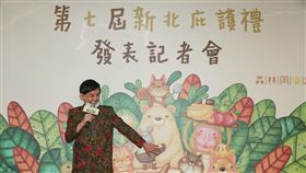 黃子佼今（3日）出席新北市政府勞工局舉辦的「第7屆新北庇護禮發表記者會」。圖／御東風提供