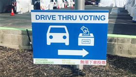 美國休士頓免下車（drive-thru）投票。（圖／Harris County Clerk Twitter）