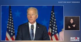 快訊／選情膠著！拜登露臉5分鐘　發表「公開演說」喊話（圖／翻攝自拜登推特）