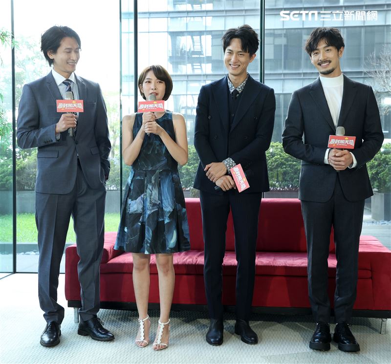 邵翔、李亦捷、邱昊奇、管麟「廢財闖天關」卡司發佈會。（記者邱榮吉/攝影）