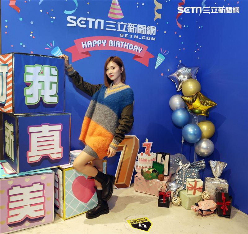 蔡黃汝祝福三立新聞網7周年生日快樂。（記者邱榮吉/攝影）
