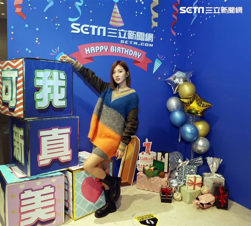 蔡黃汝祝福三立新聞網7周年生日快樂。（記者邱榮吉/攝影）