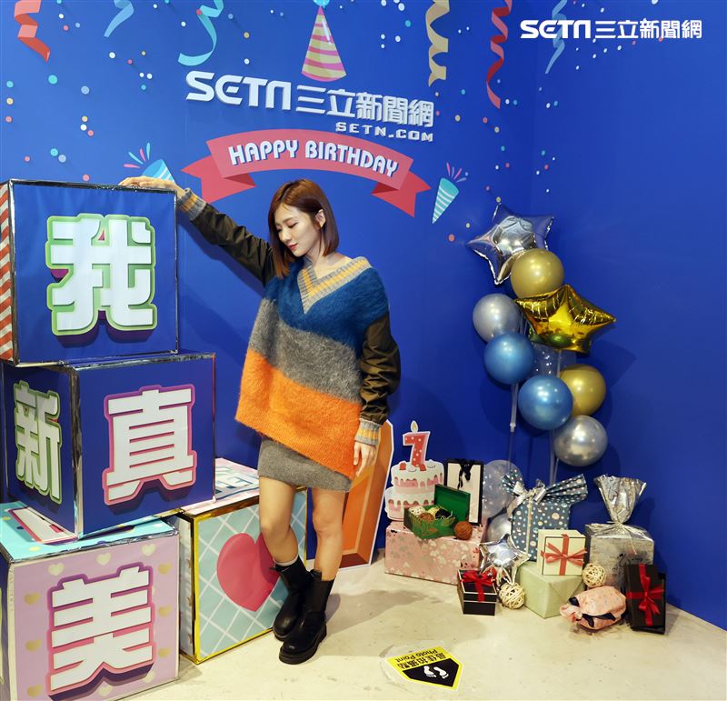 蔡黃汝祝福三立新聞網7周年生日快樂。（記者邱榮吉/攝影）
