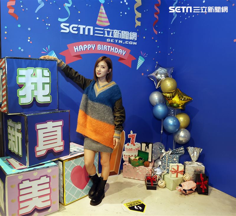 蔡黃汝祝福三立新聞網7周年生日快樂。（記者邱榮吉/攝影）
