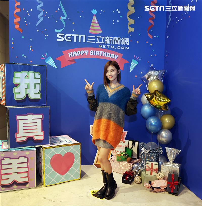 蔡黃汝祝福三立新聞網7周年生日快樂。（記者邱榮吉/攝影）