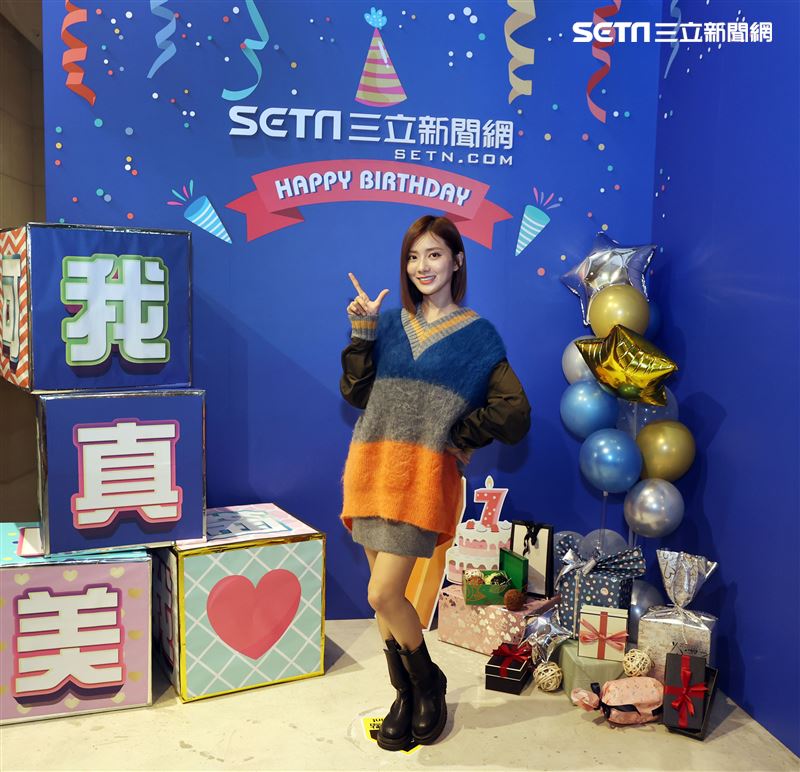 蔡黃汝祝福三立新聞網7周年生日快樂。（記者邱榮吉/攝影）