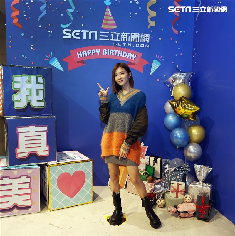 蔡黃汝祝福三立新聞網7周年生日快樂。（記者邱榮吉/攝影）