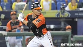 ▲統一獅外野手江亮緯台灣大賽第6戰5打數1安打。（圖／記者劉彥池攝影）