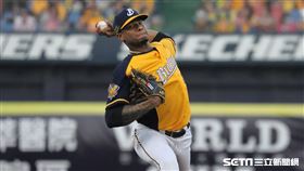 ▲中信兄弟先發投手米蘭達。（圖／記者劉彥池攝影）