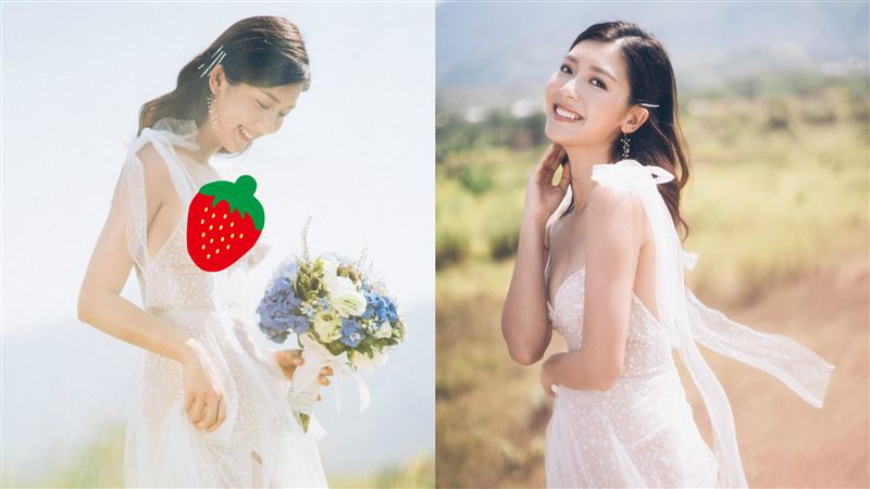 氣質女星嫁人了！婚紗超透視看光雪乳