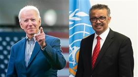 美國民主黨總統候選人拜登（左）當選總統，預料將取消現任總統川普7月啟動退出世衛的程序。世衛秘書長譚德塞（右）8日祝賀拜登並表示「期待與您的團隊合作」。（左圖取自instagram.com/joebiden、右圖取自twitter.com/DrTedros）