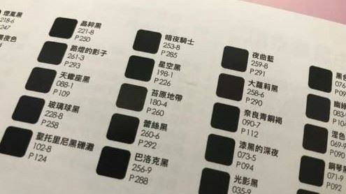 想烤黑色漆！老闆拿出「20色色卡」