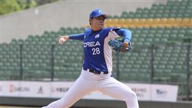 ▲亞錦賽中國隊韓國隊蘇珩準。（圖／中華棒協提供）