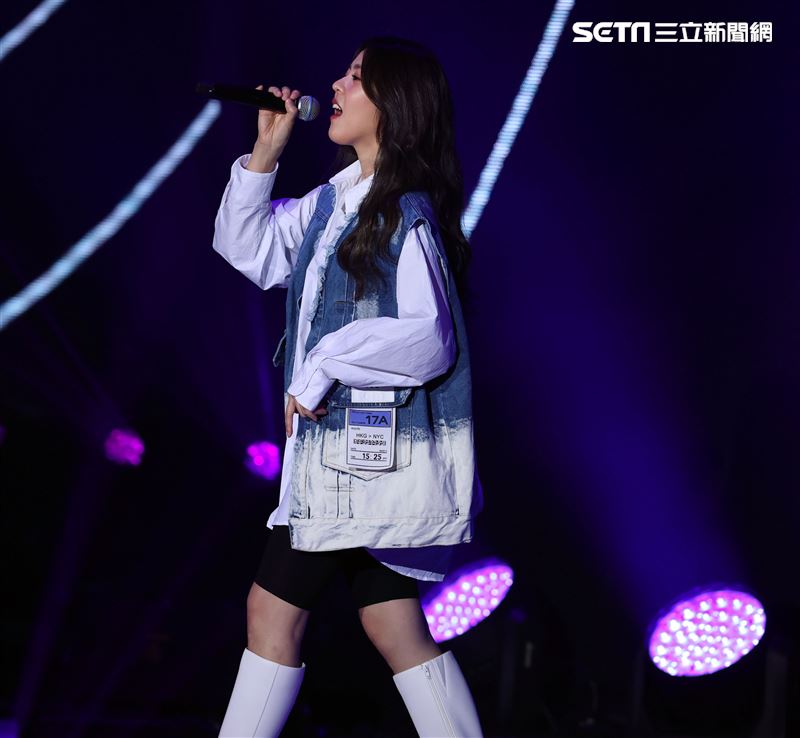 劉艾立出席雙11PChome演唱會。（記者邱榮吉/攝影）