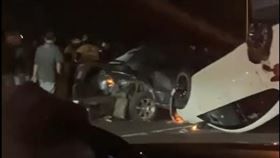 新北,台64線,車禍,內車道,追撞（圖／翻攝臉書《重機車友》） 