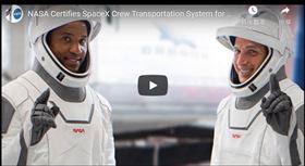 美國國家航空暨太空總署（NASA）3名太空人與1名日本太空人，14日將藉著太空探索科技公司（SpaceX）研發的火箭升空，前往國際太空站（ISS）。（youtube)