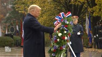 敗選後首現身！川普愁眉淋雨一語不發