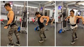 帥警 雲林 練健身(圖/翻攝畫面)