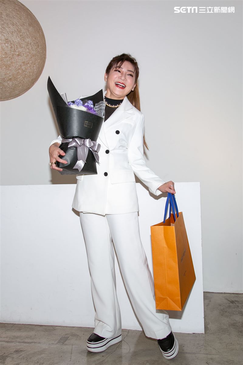 王彩樺出席豆花妹蔡黃汝生日餐敘。（圖／記者楊澍攝影） 