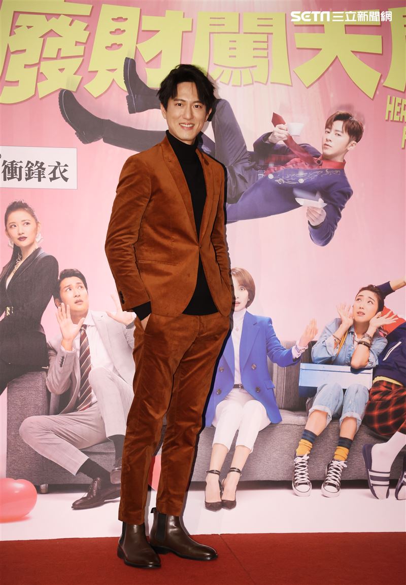 邱昊奇出席華劇 「廢財闖天關」首映。（記者邱榮吉/攝影）