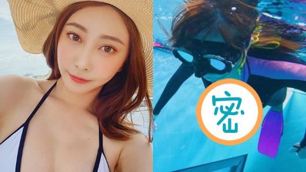 潛水衣不穿好　女星拉鍊爆開炸出豪乳