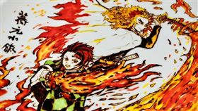 餐廳老闆。將鬼滅之刃人物角色端上餐桌，彩繪成盤飾，還原度幾乎100％。（圖／薺元小館授權提供）