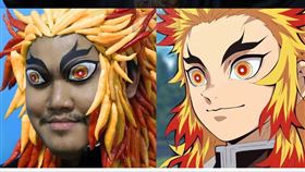 鬼滅之刃低成本造型(翻攝自Lowcostcosplay)