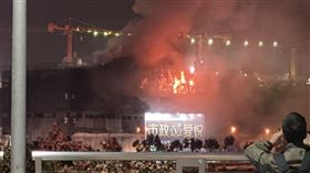 台中,烏日,樣品屋,高鐵,大火 翻攝畫面