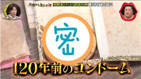 120年前保險套(圖/翻攝自日本節目月曜から夜ふかし)