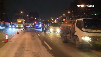 國道水泥漿溢滿地　一度紫爆恢復通車