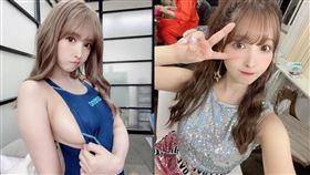 三上悠亞近期推出新作品，身穿多套女學生款泳衣。（圖／翻攝自yua_mikami推特）