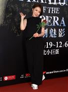 李翊君觀賞「歌劇魅影」。（記者邱榮吉/攝影）