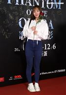 Kimberley陳芳語觀賞「歌劇魅影」。（記者邱榮吉/攝影）