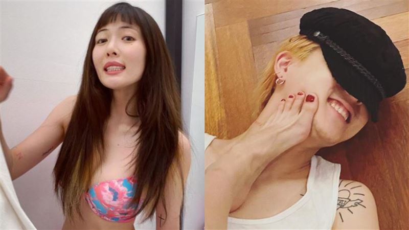 泫雅秀爆乳親密照　一腳踩上男友帥臉