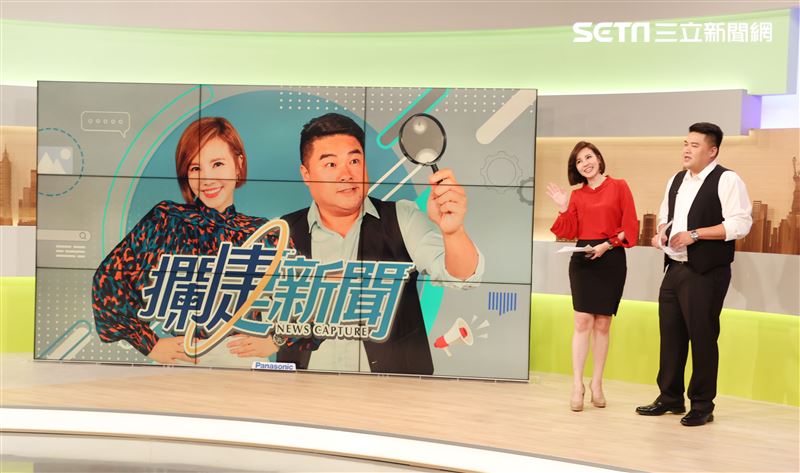 呂捷將與老搭檔三立主播王與菁從1/23起，每週一至五晚間九點在iNews及MOD將推出全新節目全新型態「攔捷新聞」談話性節目。（記者邱榮吉/攝影）