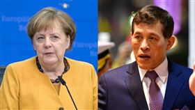 德國總理梅克爾、泰皇拉瑪十世瓦吉拉隆功（圖／翻攝自Bundesregierung臉書、Thai Government臉書）