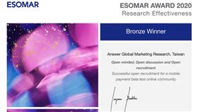 中華全球市場調查　悠遊先鋒為台灣本土市調摘獎