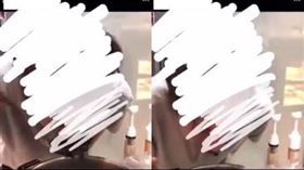 珍珠,漱口,飲料,拍片(翻攝自 爆料公社APP)